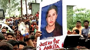 A public rally demanding justice for Ankita Bhandari