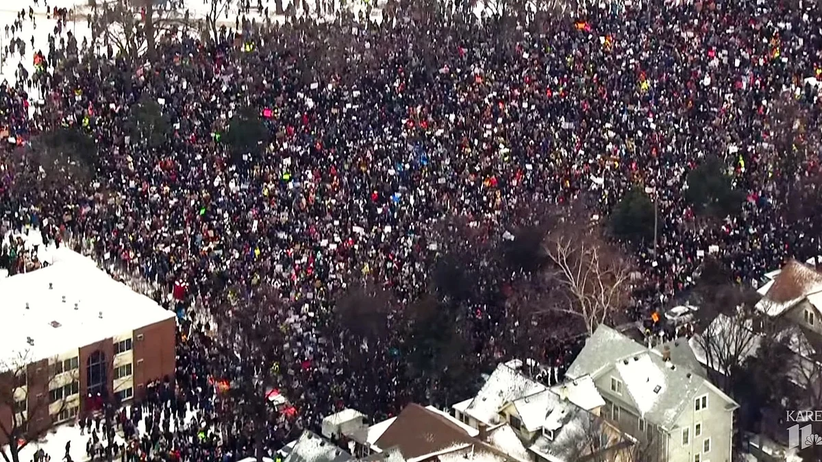 A snapshot of the Minneapolis protest on Saturday