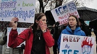An anti-ICE protest in Minneapolis