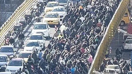 Protestors in Tehran