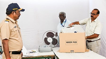 A polling station in Mumbai