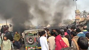 Screen grab of protests in Murshidabad