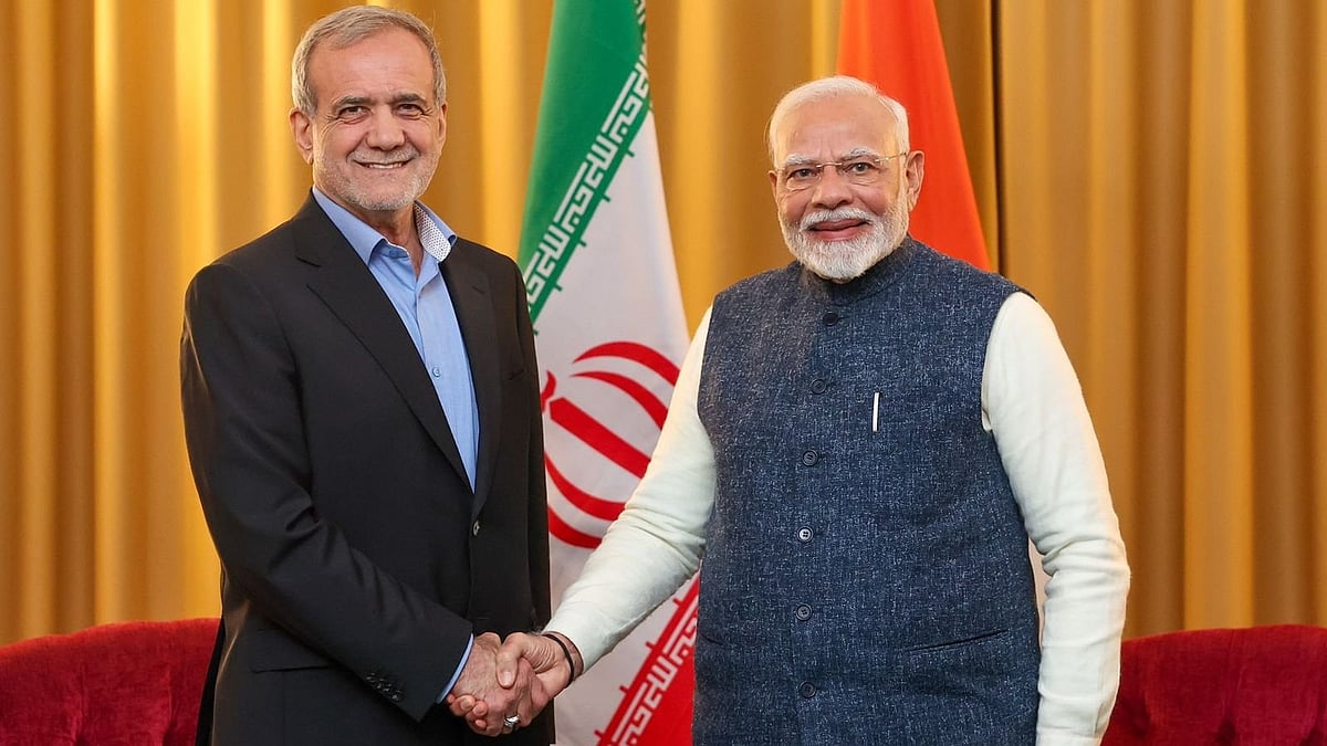 Narendra Modi with Iran's President Masoud Pezeshkian in 2024