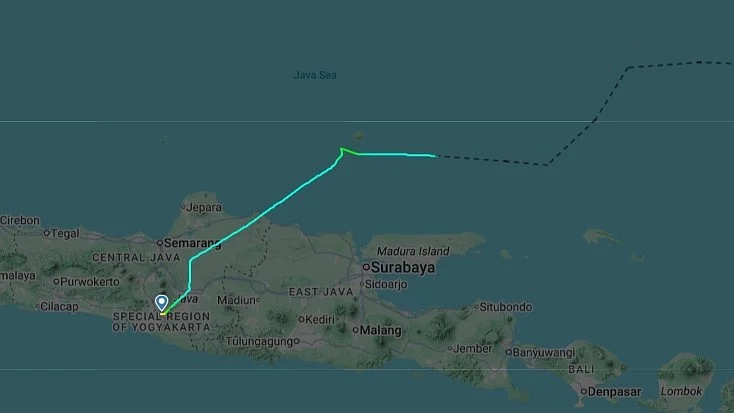 The aircraft belongs to the Indonesian Ministry of Marine Affairs and Fisheries