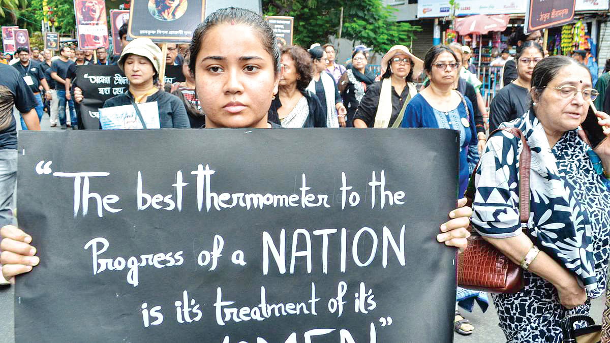Women march in Nainital for safety and dignity