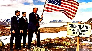 An illustration of Greenland's future as Trump sees it