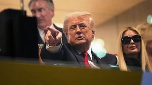 US President Donald Trump in Miami Gardens, Fla.