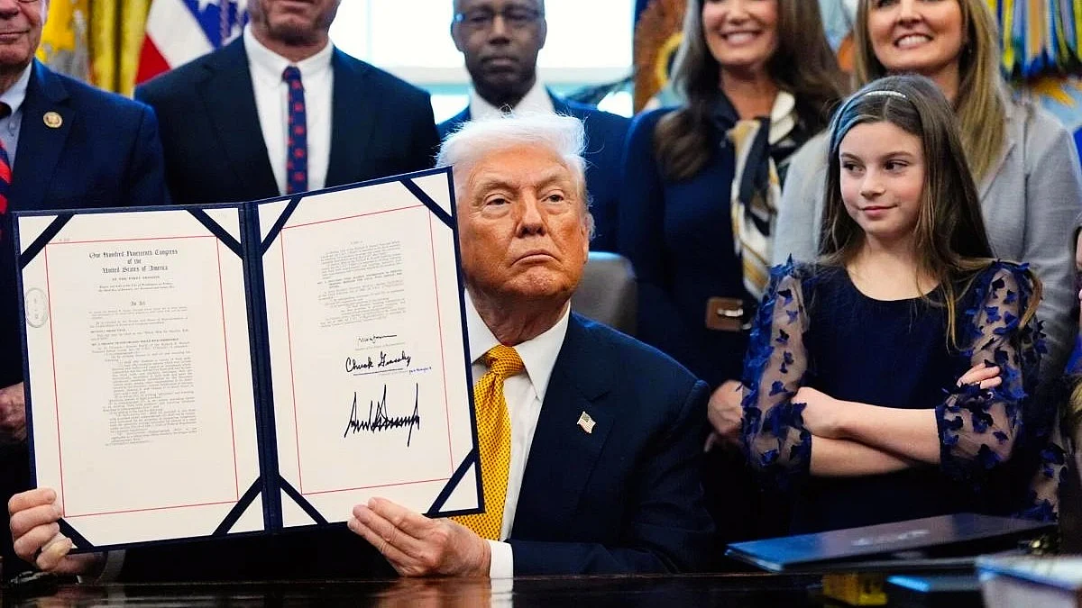 Donald Trump at an event in the White House, 15 Jan