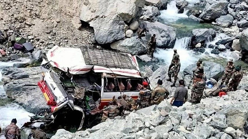 Army vehicle plunges into gorge in J-K’s Doda during anti-terror op