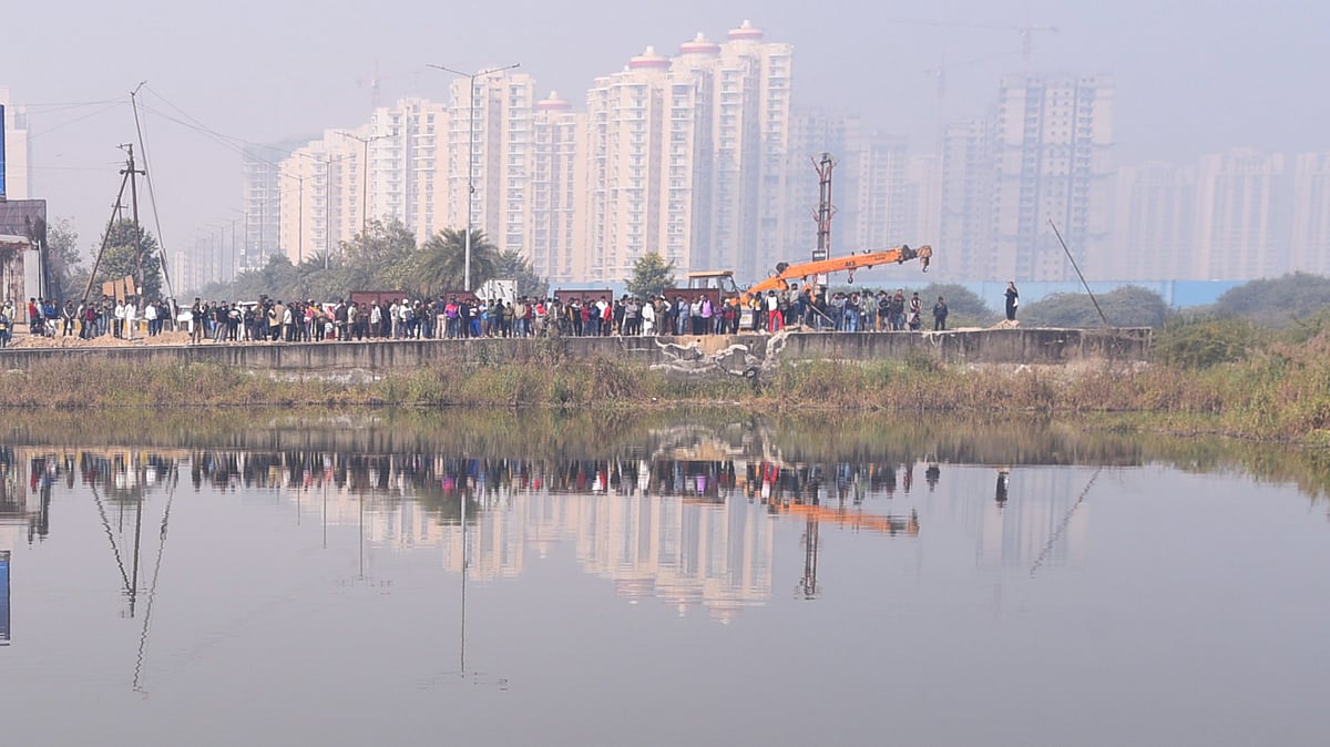 The accident site in Noida