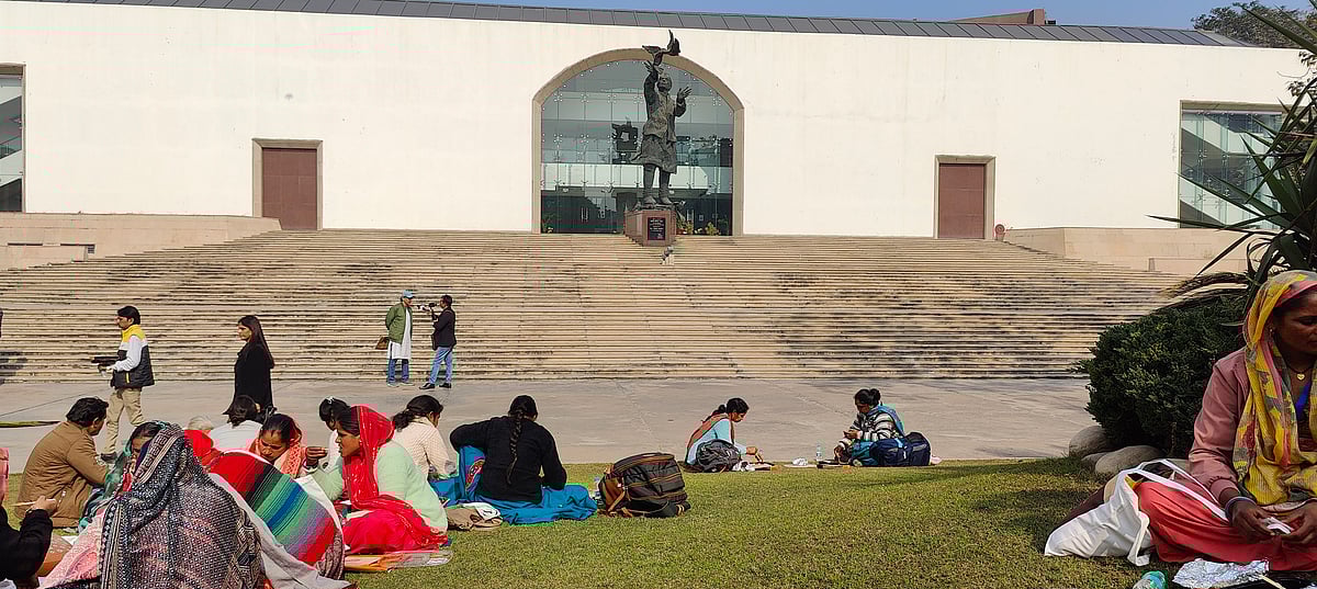 Workers at the convention