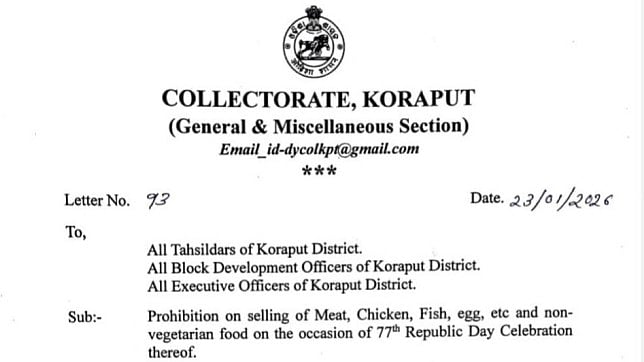 Odisha district order banning non-veg sales on Republic Day sparks backlash