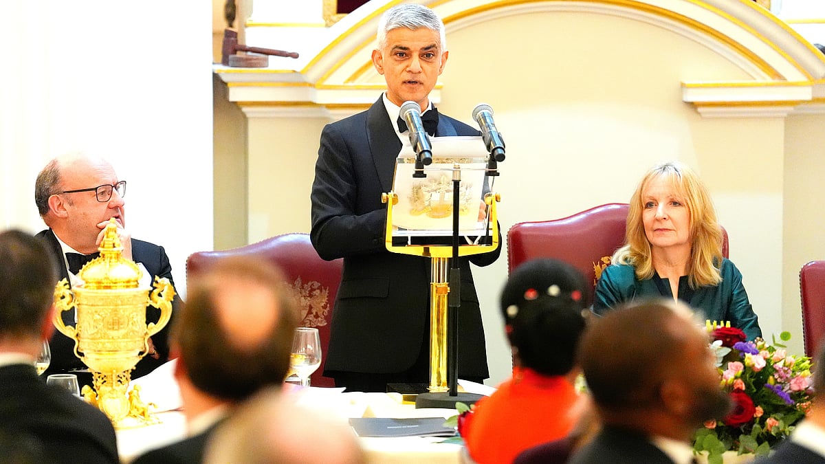London mayor Sir Sadiq Khan at the London Government Dinner, 15 January 2026
