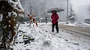 Snowfall disrupts life in Kashmir; highway shut, Srinagar flights cancelled.