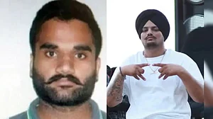 Goldy Brar (left), accused in murder of Sidhu Moosewala