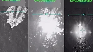 Visuals of the strikes on alleged drug boats