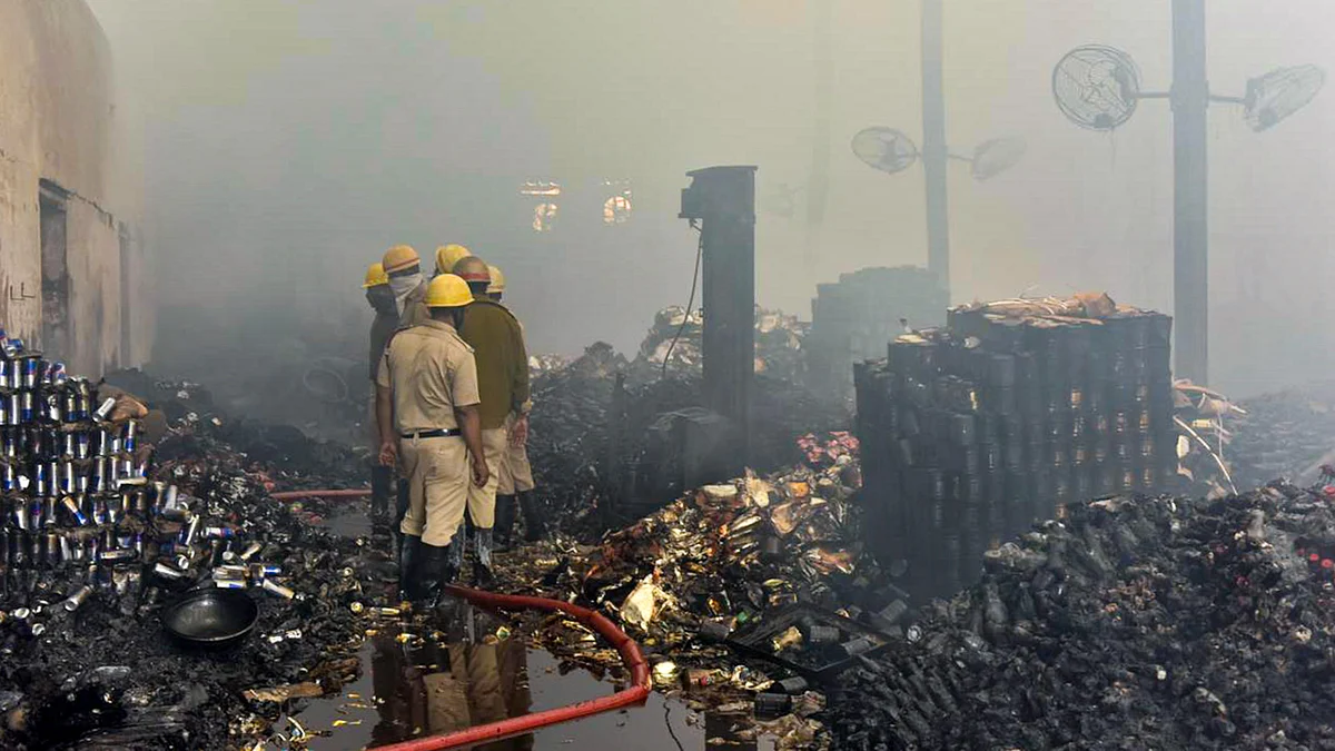  Fire crews battle lingering flames in West Bengal