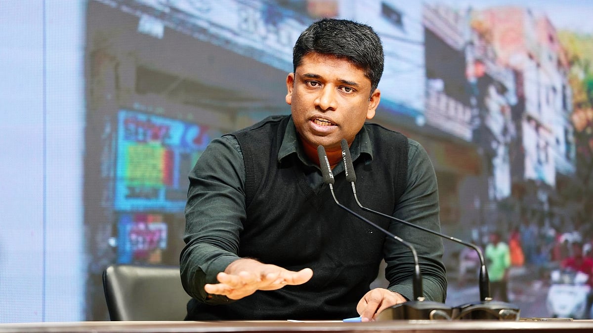 File photo of Kannan Gopinathan at a press conference on PMKVY