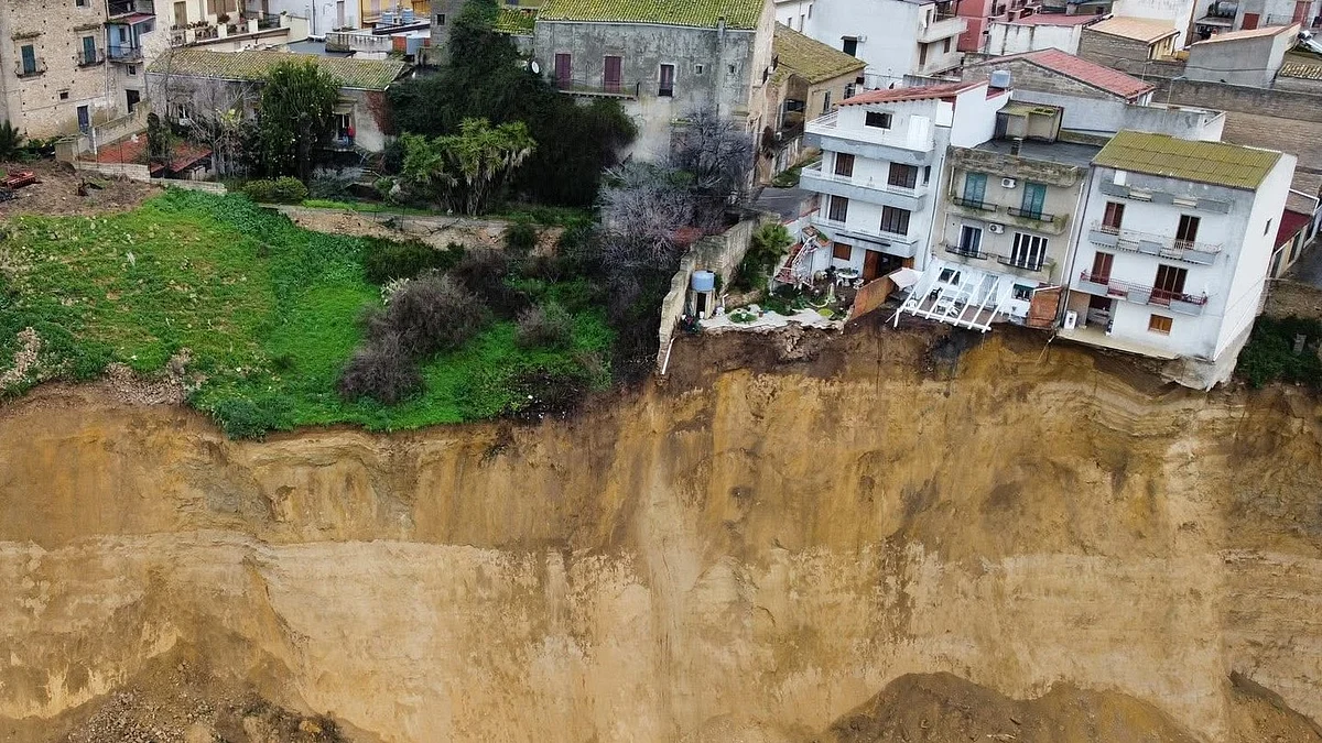 The aftermath of the landslide
