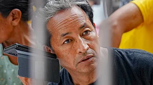 Sonam Wangchuk during a hunger strike in New Delhi.