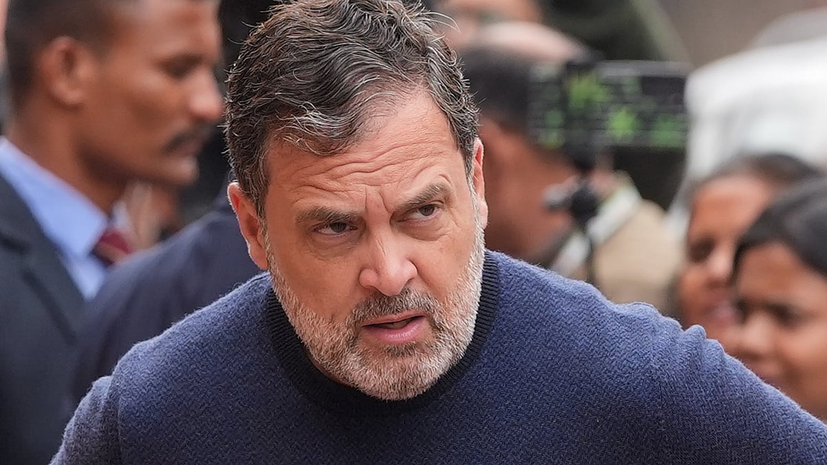 Rahul Gandhi arrives at Parliament in New Delhi.