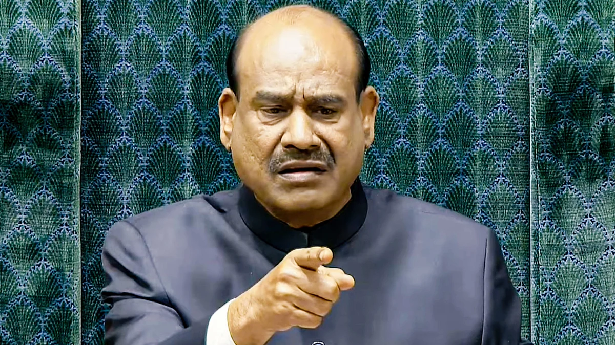 Om Birla conducts proceedings in the House during the Budget session of Parliament, 2 Feb