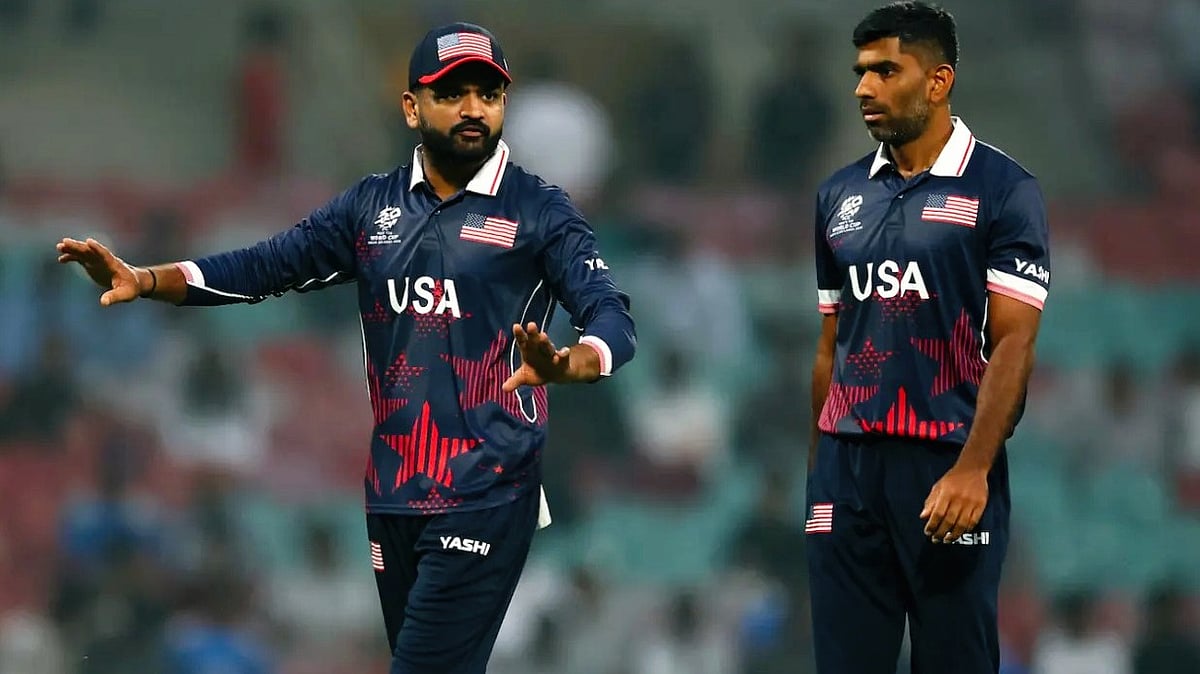 US captain Monank Patel (left) with his pace warhead Saurabh Netravalkar