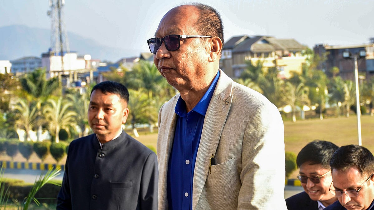 Manipur CM Yumnam Khemchand Singh in Imphal.