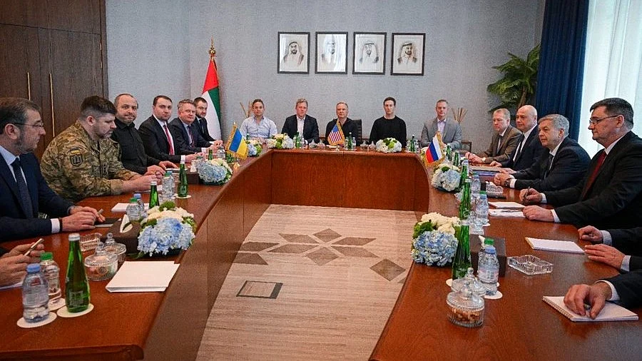 The meeting between Russian and Ukrainian authorities in UAE.