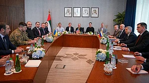 The meeting between Russian and Ukrainian authorities in UAE.