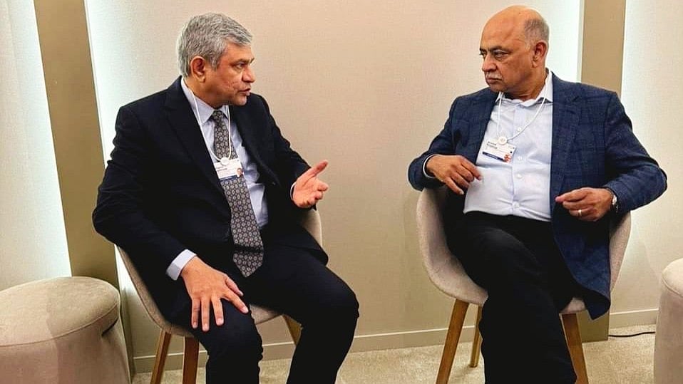 Ashwini Vaishnaw in Davos 2026. In a suit.