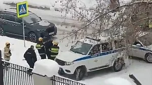 The accused in police custody.