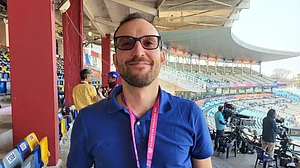 Giacomo Fasola, one of the three Italian journalists covering the event in India