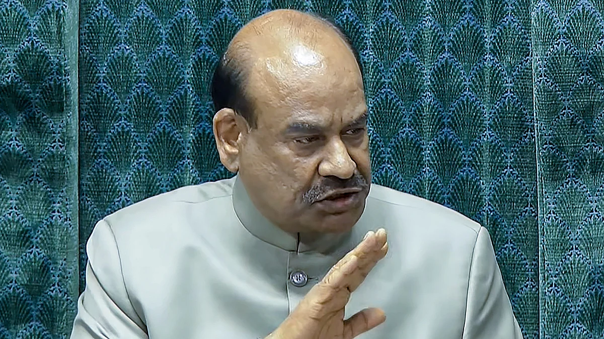 Lok Sabha Speaker Om Birla in the House on 5 Feb