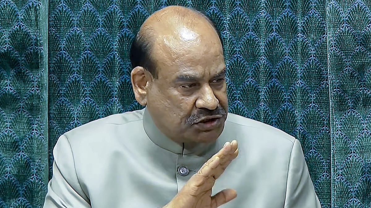 Lok Sabha Speaker Om Birla in the House on 5 Feb