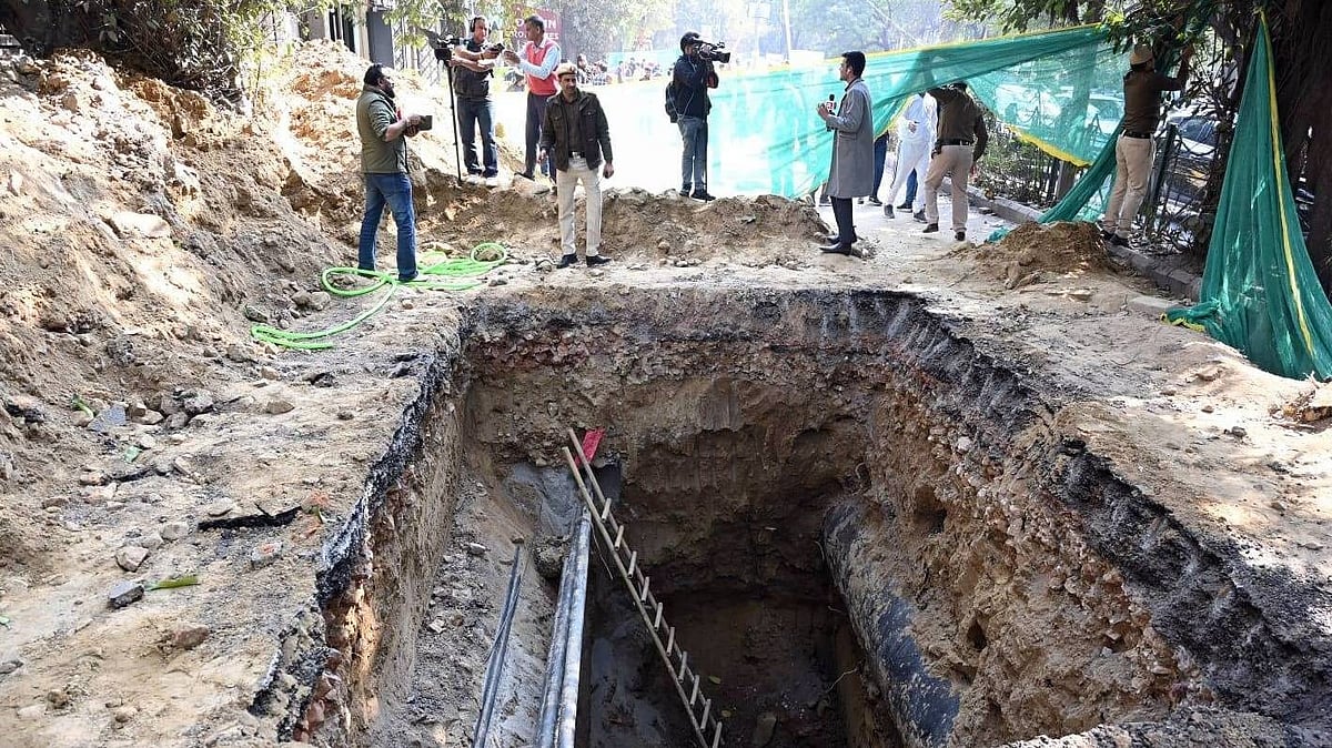 Sub-contractor was arrested for allegedly withholding information that a biker had fallen into the pit. 