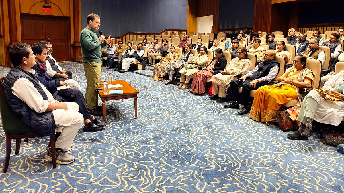 Rahul Gandhi addresses Lok Sabha MPs of the CPP