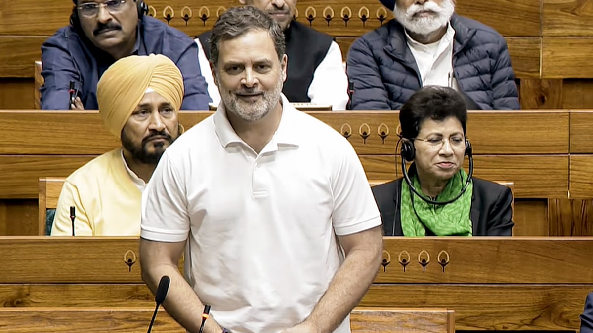 Rahul Gandhi in the Lok Sabha on 11 Feb