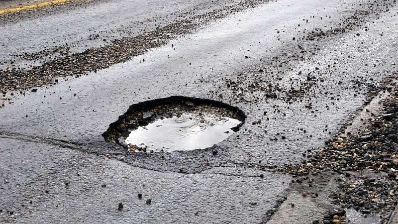 Representative image of a pothole.