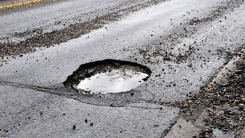 Representative image of a pothole.