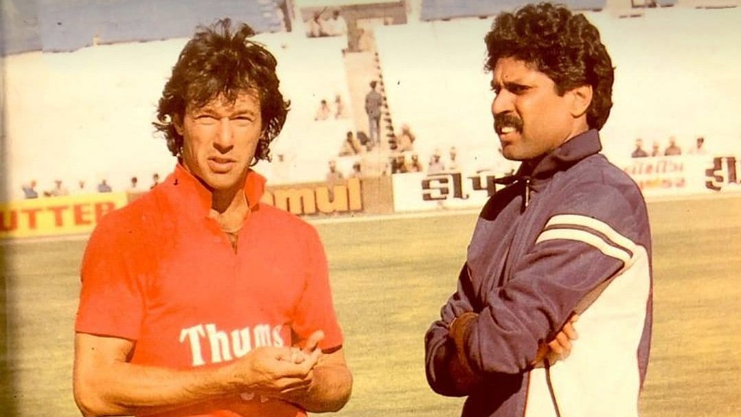 Imran Khan with Kapil Dev during their playing days