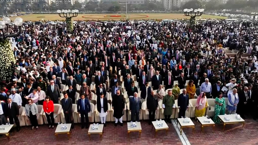 Guests at the swearing-in of BNP chairman Tarique Rahman as the new PM of the country, in Dhaka 17 Feb