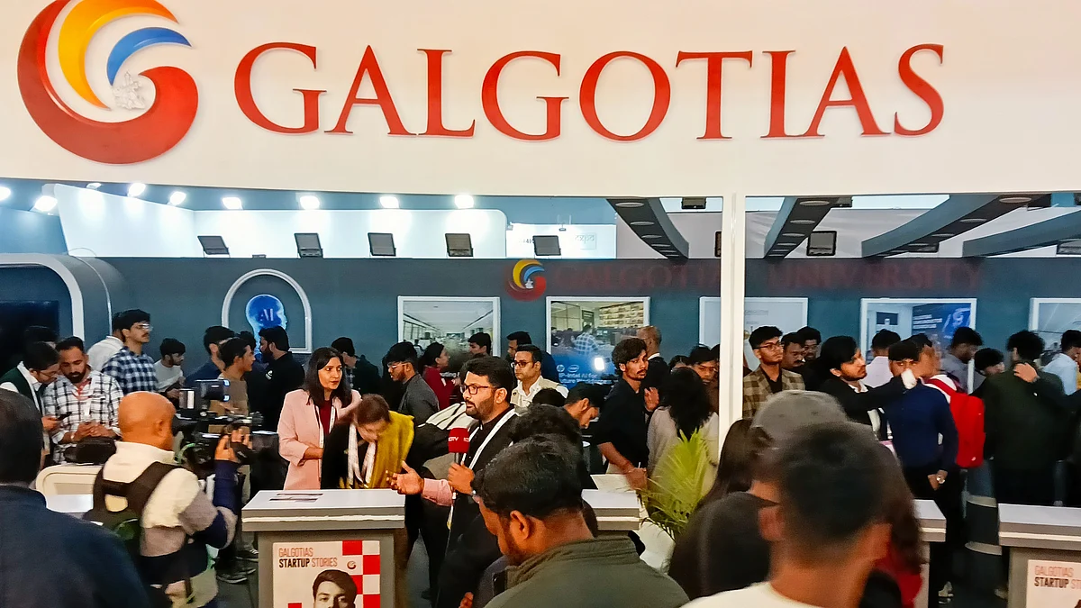 The Galgotias University stall at the AI Impact Summit