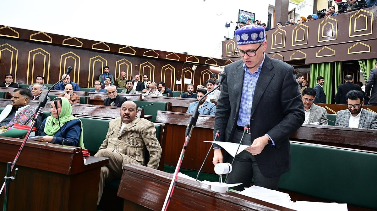 Omar Abdullah in the J&K Assembly