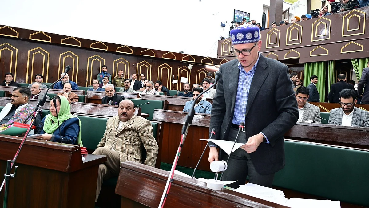 Omar Abdullah in the J&K Assembly