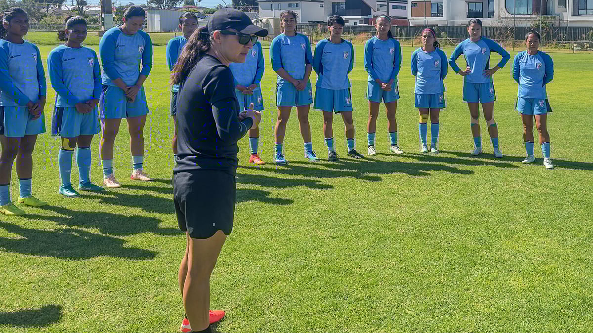 Amelia Valverde (foreground) with her wards in Perth.