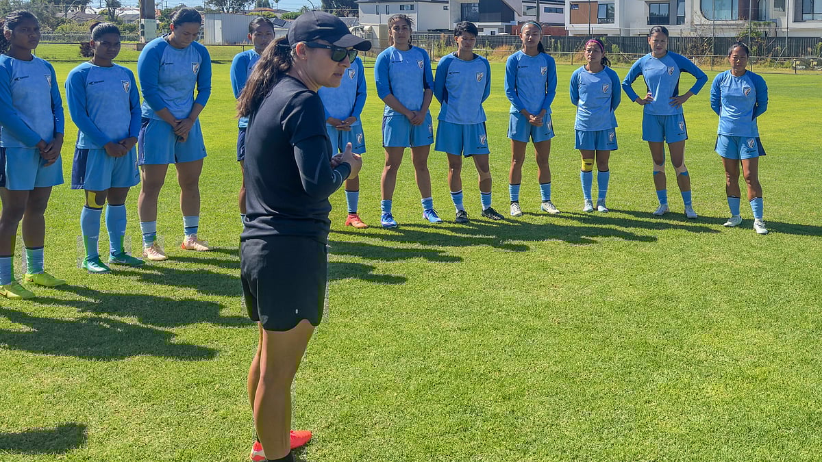 Amelia Valverde (foreground) with her wards in Perth.
