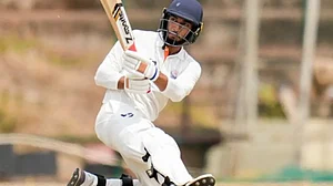 Shubham Pandir on way to a fine century on first day of Ranji final