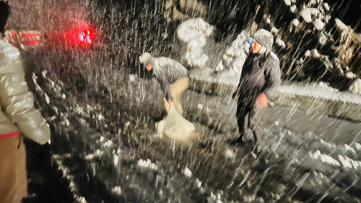 Heavy snowfall in Sikkim