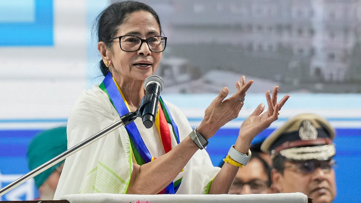West Bengal CM Mamata Banerjee at a government event in Kolkata, 25 Feb